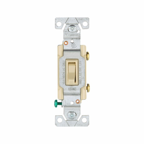 Eaton Cooper Wiring Toggle Switch Lighted 15A, 120V Ivory