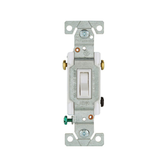 Eaton 15-Amp 120-volt Standard Grade 3-Way Lighted Toggle Switch