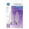 Candelabra Light Bulb, Bent Tip, 40-Watts, 2-Pk.