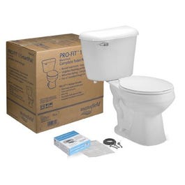 Complete Round-Front Toilet Kit, White