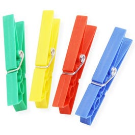 Clothespins, Plastic, Assorted Colors, 24-Pk.