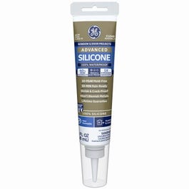 Advanced Silicone 2 Window & Door Sealant, Clear, 2.8-oz. Squeeze Tube