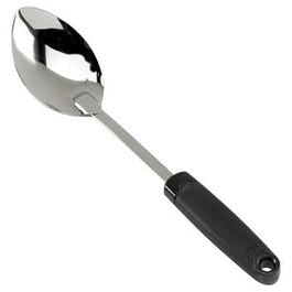 Basting Spoon, Chrome With Black Molded Handle, 12-In.