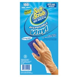 Disposable Vinyl Gloves, Latex & Powder Free, One Size, 100-Ct.