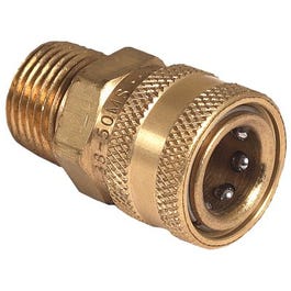 Pressure Washer Quick Connect Socket, Brass, 1/2 MNPT x 3/8-In.