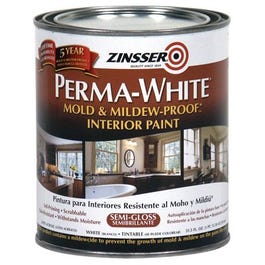 Mold & Mlidew Proof Interior Paint, White Semi-Gloss, Quart