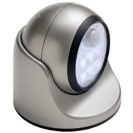 LED Porch Light, Wireless, Motion-Activated, Silver