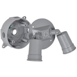 Gray Round Double Floodlight Holder Kit