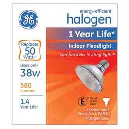 Halogen Flood Light Bulb, Indoor, Short Neck, Par 30, 38-Watts
