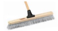 Laitner Brush Company 24" Assembled indoor push broom with Unbreakable Connector