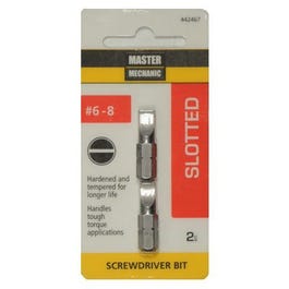1-In. 2-Pack #6 Slotted Insert Bit Tip