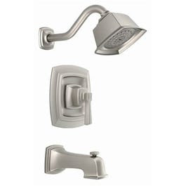 Boardwalk Collection Tub & Shower Faucet + Showerhead, Single-Handle, Brushed Nickel