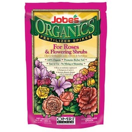 Organic Rose and Flowering Shrub Fertilizer Spikes, 3-5-3, 10-Pk.