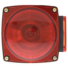 Left-Side Square Stop/Turn/Tail Light For Use With License Light, Red, 4.5-In.