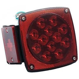 LED Stop, Tail & Turn Light, Left-Side, Square, 4.5-In.