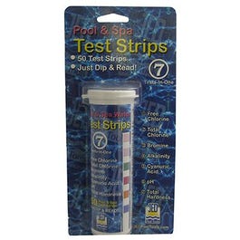 Pool Test Strips, 7-Factor, 50-Ct.