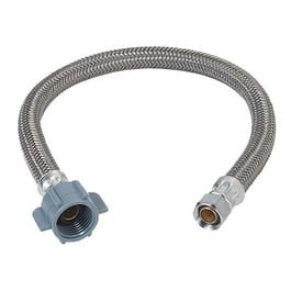 Faucet Water Supply Line, 3/8 Compression x .5 IP x 12-In.