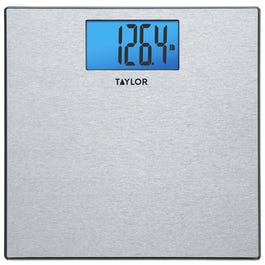 Bath Scale, Digital, Textured Stainless Steel, 400-Lb.