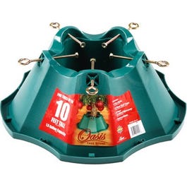 Christmas Tree Stand, Green Plastic, 21.65-In.