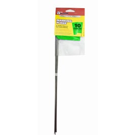 Marking Stake Flags, Fluorescent Lime, 15-In., 10-Pk.