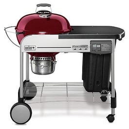 Performer Deluxe Charcoal Grill, Crimson, 22-In.