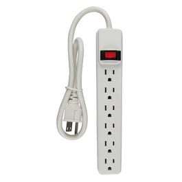 6-Outlet Power Strip, White