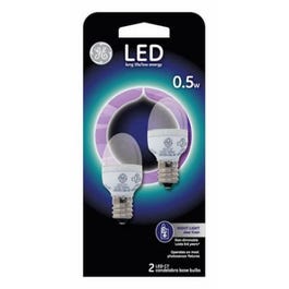 LED Night Light Bulbs, Candelabra Base, .5-Watts, 2-Pk.