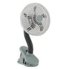 Personal Clip Fan, Battery-Operated, White & Gray, 4-In.