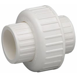 Pipe Fitting, PVC Solvent Weld Slip Union, 1-1/2-In.