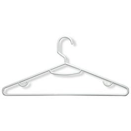Plastic Hangers, Brilliant White, 15-Pk.