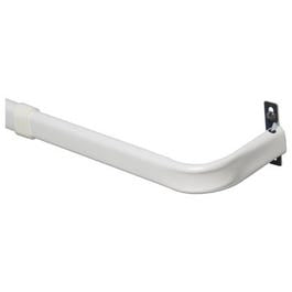 Curtain Rod, Heavy Duty, White, 18 to 28-In.