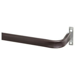 Curtain Rod, Heavy Duty, Brown, 28 to 48-In.
