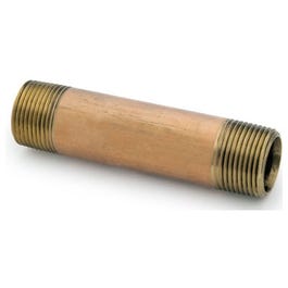 Pipe Fitting, Nipple, Lead-Free Red Brass, 1/8 x 6-In.