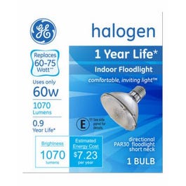 Halogen Flood Bulb, Par30, 60-Watts