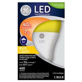 LED Yellow Bug Light Bulb, 400 Lumens, 7-Watts