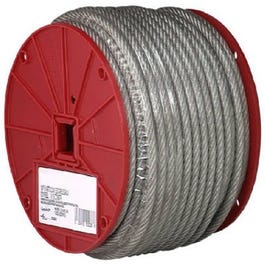 Clear Vinyl Galvanized Cable, 7x19, 3/16-In.-1/4-In. x 250-Ft.