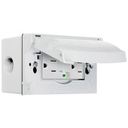 Ground Fault Circuit Interrupter Outlet Kit, White, 15A, 125 Volt