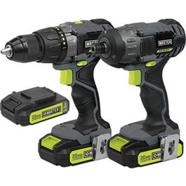 20-Volt Drill + Impact Driver Combo Kit, 1/2-In., 2 Lithium-Ion Batteries