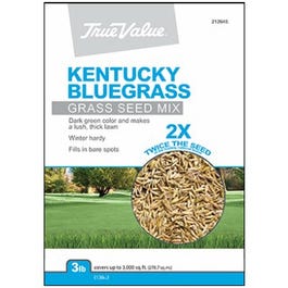 Grass Seed, Kentucky Bluegrass, 3-Lbs., Covers 1,500 Sq. Ft.