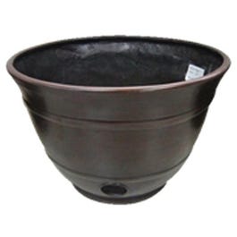 Hose Pot, Holds 100-Ft. of Hose, Burnt Copper Resin
