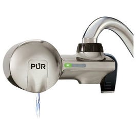 Horizontal Faucet-Mount Water Filter, Stainless Steel