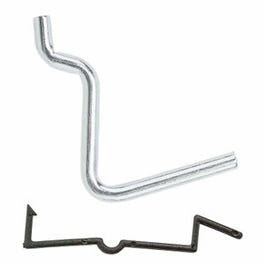 Pegboard Angle Hook, Fits 1/4-In., Zinc-Plated, 1-3/4-In., 6-Pk.
