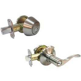 Bergamo Combination Lever Lockset, Satin Nickel