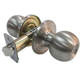 Privacy Lockset, Ball-Knob Style, Stainless Steel