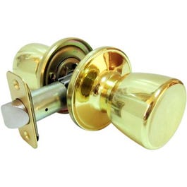 Medium Tulip Knob Passage Lockset, Polished Brass