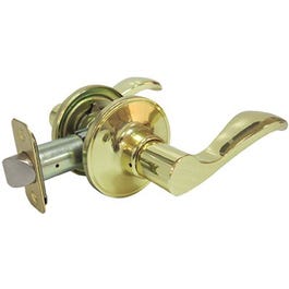 Naples-Style Reversible Lever Passage Lockset, Polished Brass