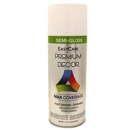 Premium Decor Spray Paint, White Semi-Gloss, 12-oz.