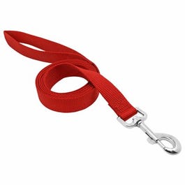 Pet Expert Nylon Dog Leash, Red, 3/4-In. x 6-Ft.