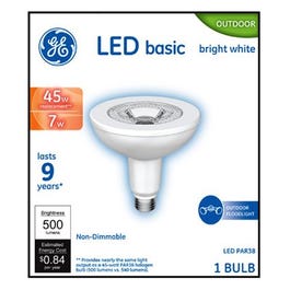 LED Flood Light Bulb, Bright White, Clear, 650 Lumens, 7-Watts