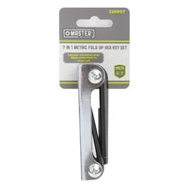 Metric Hex Key Set, Fold-Up, Small, 7-In-1